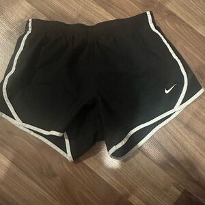 Black Youth Medium Nike Girl Sport Shorts- Tie-able Waist band